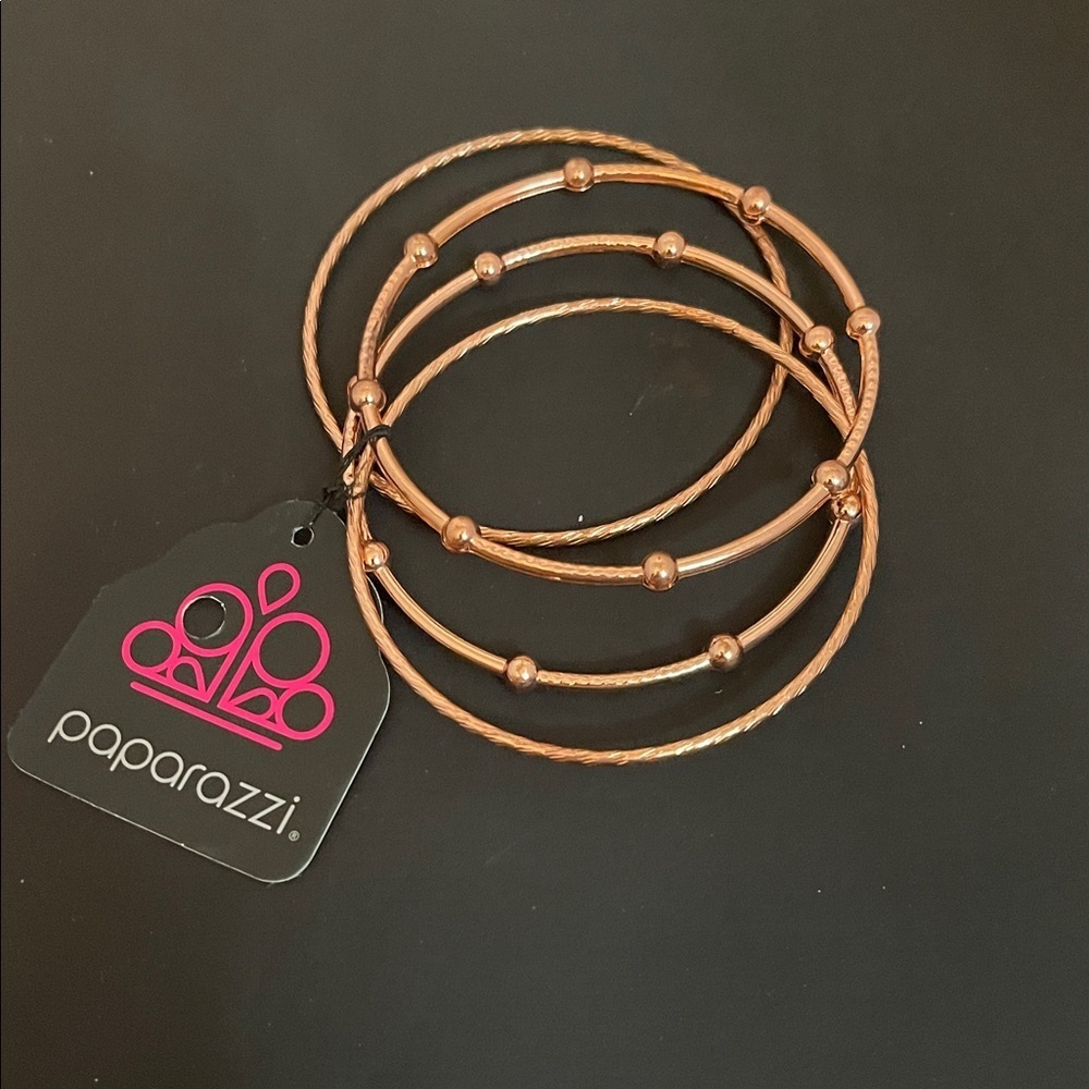 Paparazzi Copper Bangle Bracelet Set